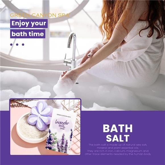 Spa Gift Baskets for Women 11pcs Lavender Bath Gift Set with Body Lotion - Picture 5 of 6